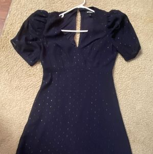 Express navy blue midi dress